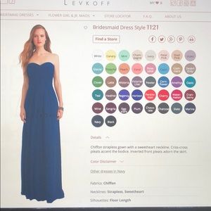 Bill Levkoff bridesmaid dress 1121 in navy